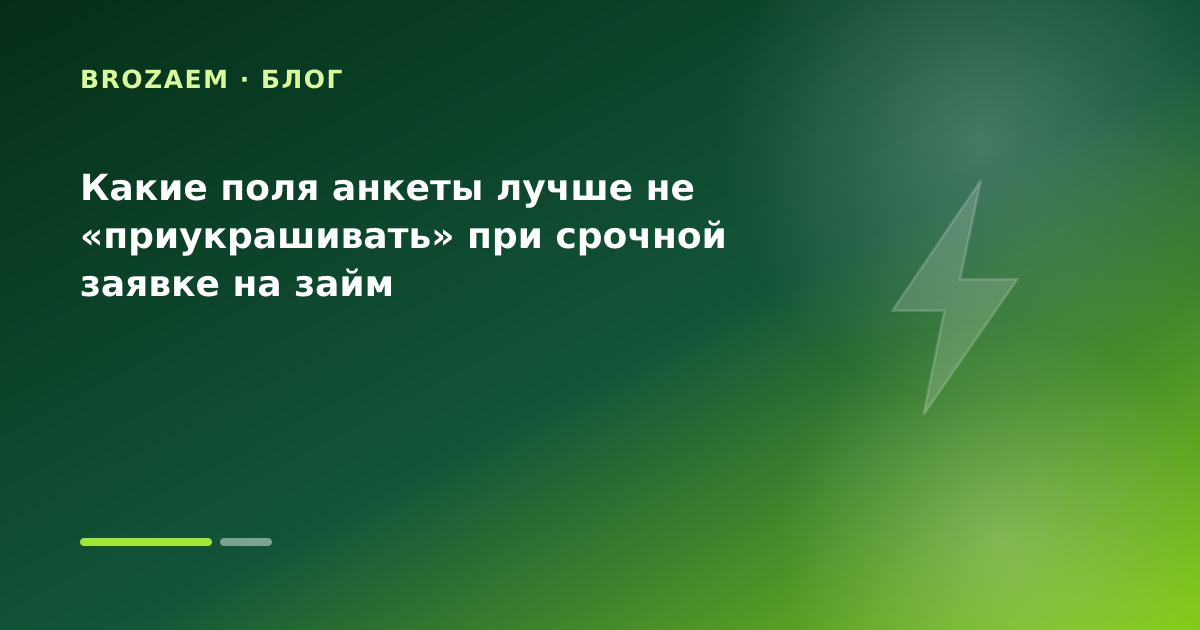 Какие поля анкеты лучше не «приукрашивать» при срочной заявке на займ — иллюстрация Минутка Займ